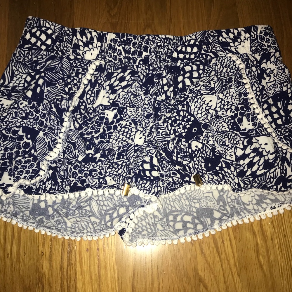 Lilly for Target Fish Pattern Flowy Shorts